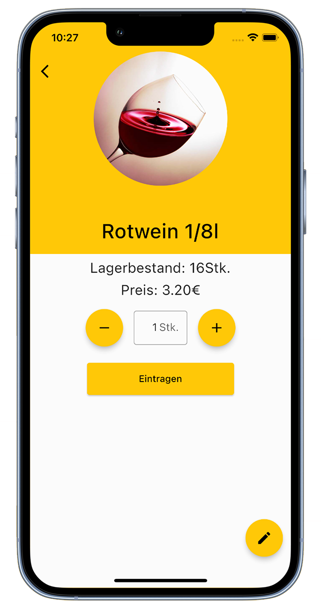 Getränk buchen Bierwart App