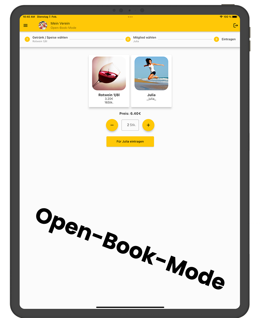 Bierwart App Open-Book-Mode buchen