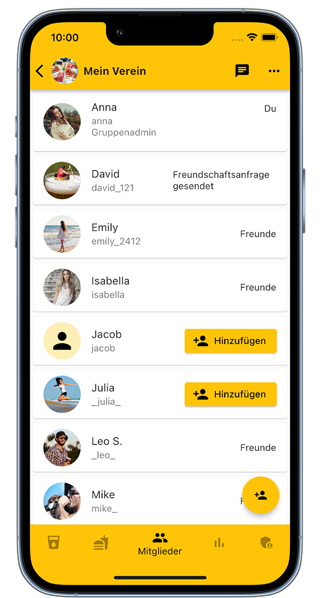 Mitglieder Getränkewart App