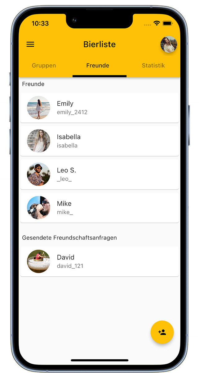 Freunde Strichliste App