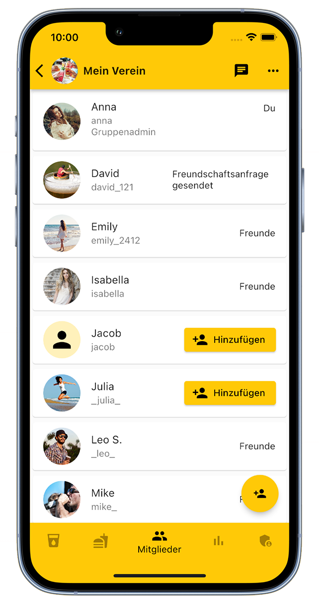 Mitglieder Vereins-App